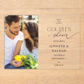 Photo moderne Couples Douche Invitation (Recto)