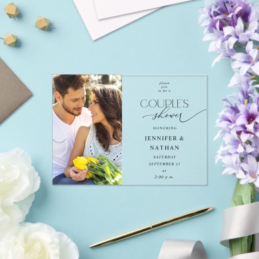 Photo moderne Couples Douche Invitation (Insitu (Mariage))