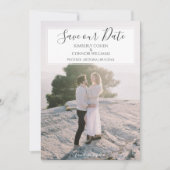 Photo Moderne de Faire-Part de Date | Blanc (Devant)
