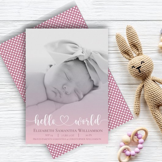 Photo moderne de la Faire-part de la petite fille