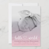 Photo moderne de la Faire-part de la petite fille (Devant)