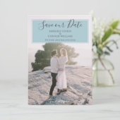 Photo Moderne de Save the Date | Aqua (Debout devant)