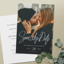Photo moderne design Enregistrer la carte Mariage 