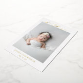 Photo moderne Élégant Faire-part de huile de naiss (Rotation)