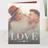Photo moderne Elégant Forever Love Carte de Saint (Devant)