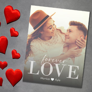 Photo moderne Elégant Forever Love Carte de Saint 