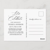 PHOTO Moderne Elégant Graduation Party Invitation (Dos)