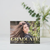 PHOTO Moderne Elégant Graduation Party Invitation (Debout devant)
