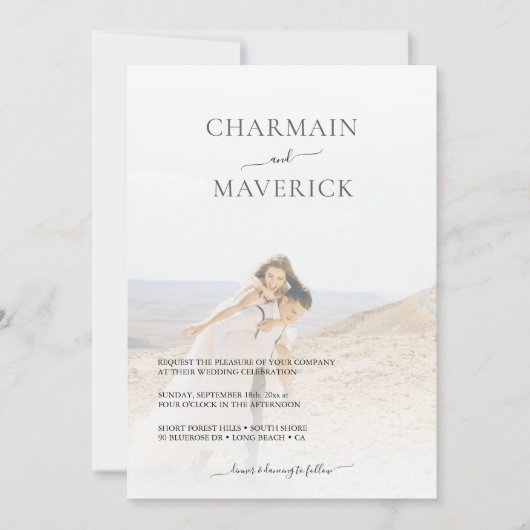 Photo moderne Elegant Wedding Invitation (Devant)