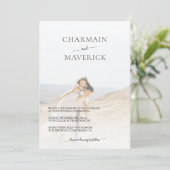 Photo moderne Elegant Wedding Invitation (Debout devant)