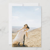 Photo moderne Elegant Wedding Invitation (Dos)