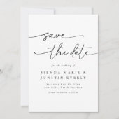 Photo Moderne Élégante Enregistrer La Carte Date (Devant)