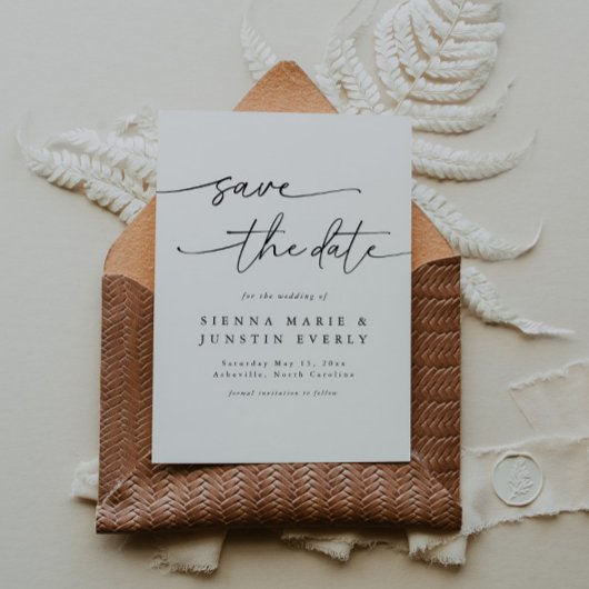 Photo Moderne Élégante Enregistrer La Carte Date