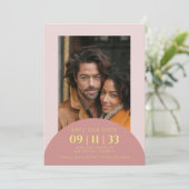 Photo moderne enregistrer la carte de date mariage (Debout devant)