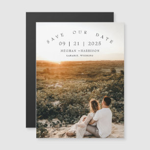 Photo Moderne Enregistrer La Date Mince Carte Magn