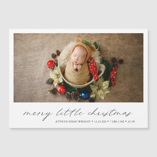 Photo moderne Faire-part de naissance de Noël (Devant)
