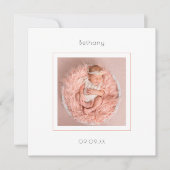 Photo moderne Faire-part de naissance fille bébé (Devant)