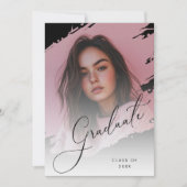 Photo moderne Faire-part noir et blanc (Devant)