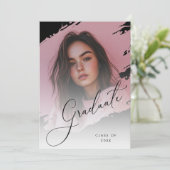 Photo moderne Faire-part noir et blanc (Debout devant)