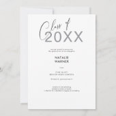 Photo moderne Faire-part noir et blanc (Dos)