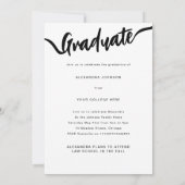 Photo moderne Floral Graduation Faire-part Party (Dos)