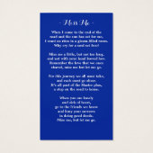 Photo moderne Floral Memorial Prayer Card Funérail (Dos)