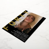 Photo moderne FORTY 40th Birthday Party Invitation (Rotation)