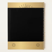 Photo moderne Gold Black Elegant Personnalisé Plan (Dos)