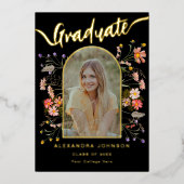 Photo moderne Graduate Faire-part Party Gold (Recto)