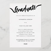 Photo moderne Graduate Faire-part Party Gold (Verso)