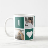 Photo moderne Green Custom I Love Papa Mug (Gauche)