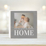 Photo moderne Gris C'est bien d'être à la maison C<br><div class="desc">Photo moderne Gris C'est bien d'être à la maison Citation Cadeau</div>