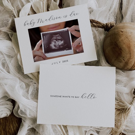 Photo moderne Hello Baby Faire-part Card