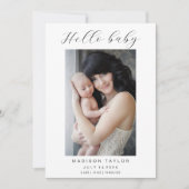 Photo moderne Hello Baby Faire-part de naissance C (Devant)