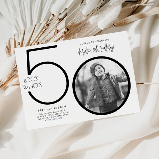 Photo moderne Invitation 50e anniversaire
