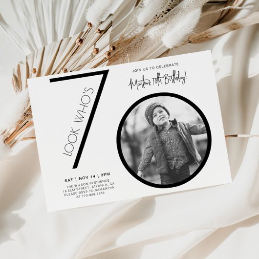 Photo moderne Invitation d'anniversaire 70e annive