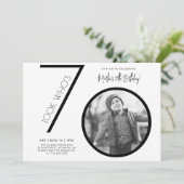 Photo moderne Invitation d'anniversaire 70e annive (Debout devant)