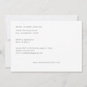 Photo moderne Invitation de douche nuptiale (Dos)