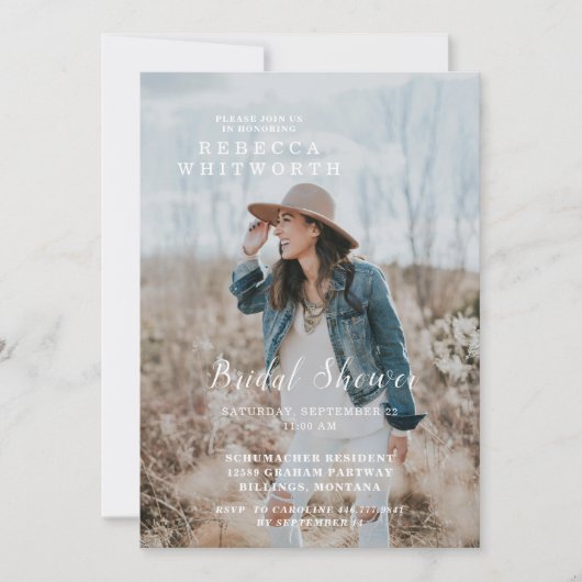 Photo moderne Invitation de douche nuptiale (Devant)