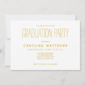 Photo moderne Invitation de la fête de fin d'étude (Dos)