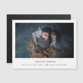 Photo moderne Magnet Faire-part de naissance (Devant / Derrière)