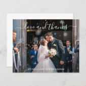 Photo moderne Mariage budget simple Carte de remer (Devant / Derrière)