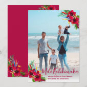 Photo moderne Mele Kalikimaka Cartes de Noël (Devant / Derrière)