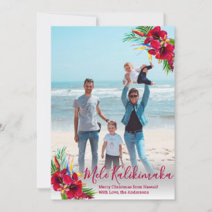 Photo moderne Mele Kalikimaka Cartes de Noël