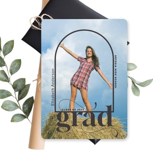 Photo moderne noir GRAD Arch Faire-part diplômée