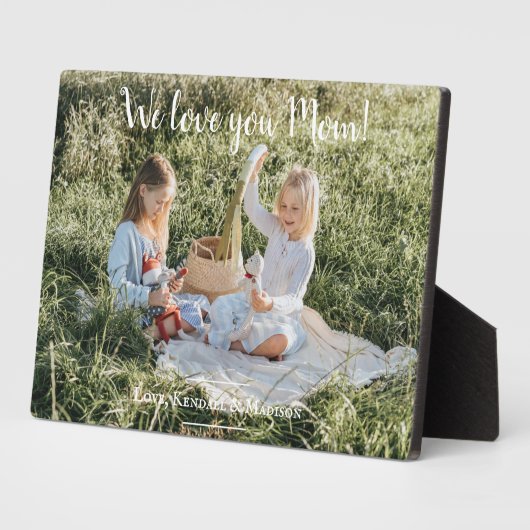 Photo moderne Nous t'aimons Maman Plaque (Côté)