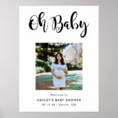 Photo moderne Oh Baby shower Affiche de bienvenue (Devant)
