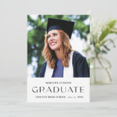 Photo Moderne Portrait Faire-part de graduation (Debout devant)