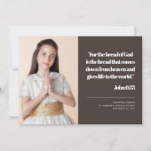 Photo moderne Première Sainte Communion Invitation (Devant)