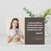 Photo moderne Première Sainte Communion Invitation (Debout devant)